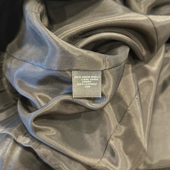 LAFAYETTE 148 Leather & Wool Dress - Picture 7 of 7